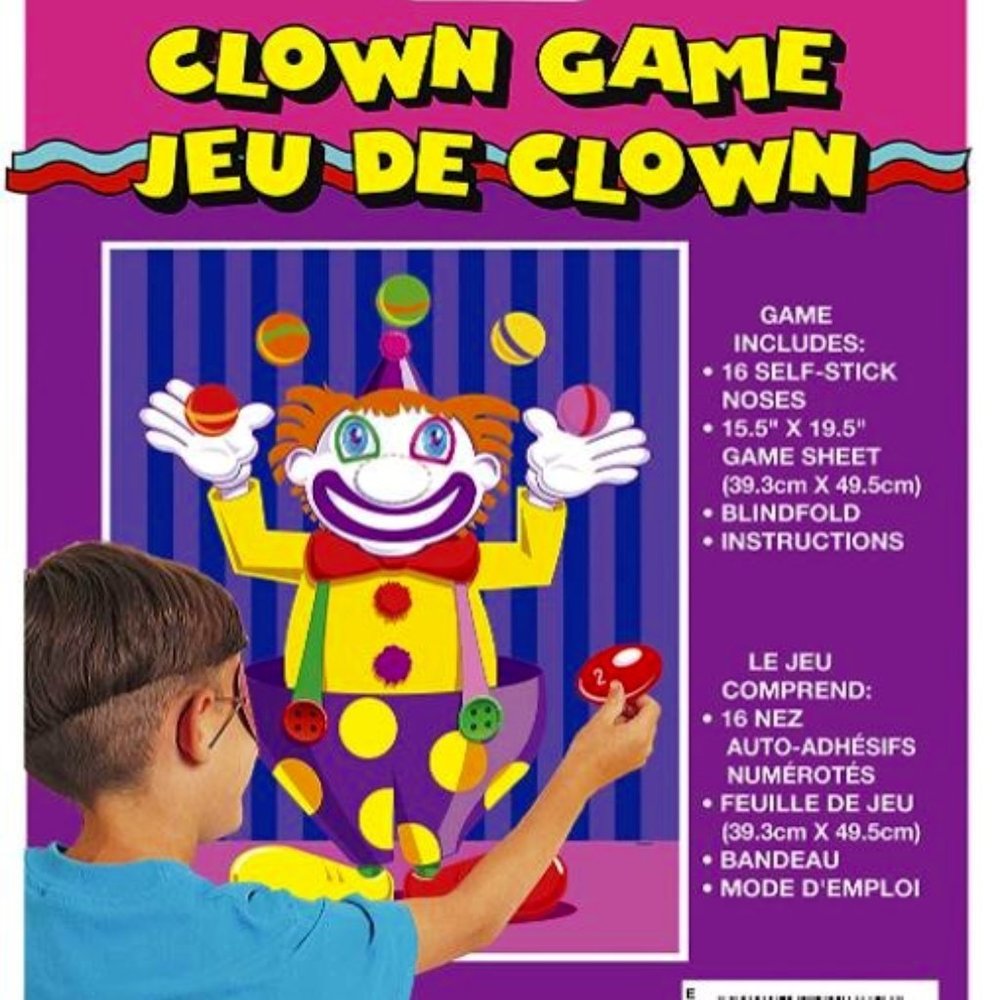 NWT Pin the Nose on the Clown Party Game for 16